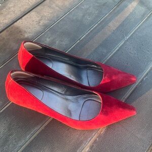 Calvin Klein Collection Red Suede heels
